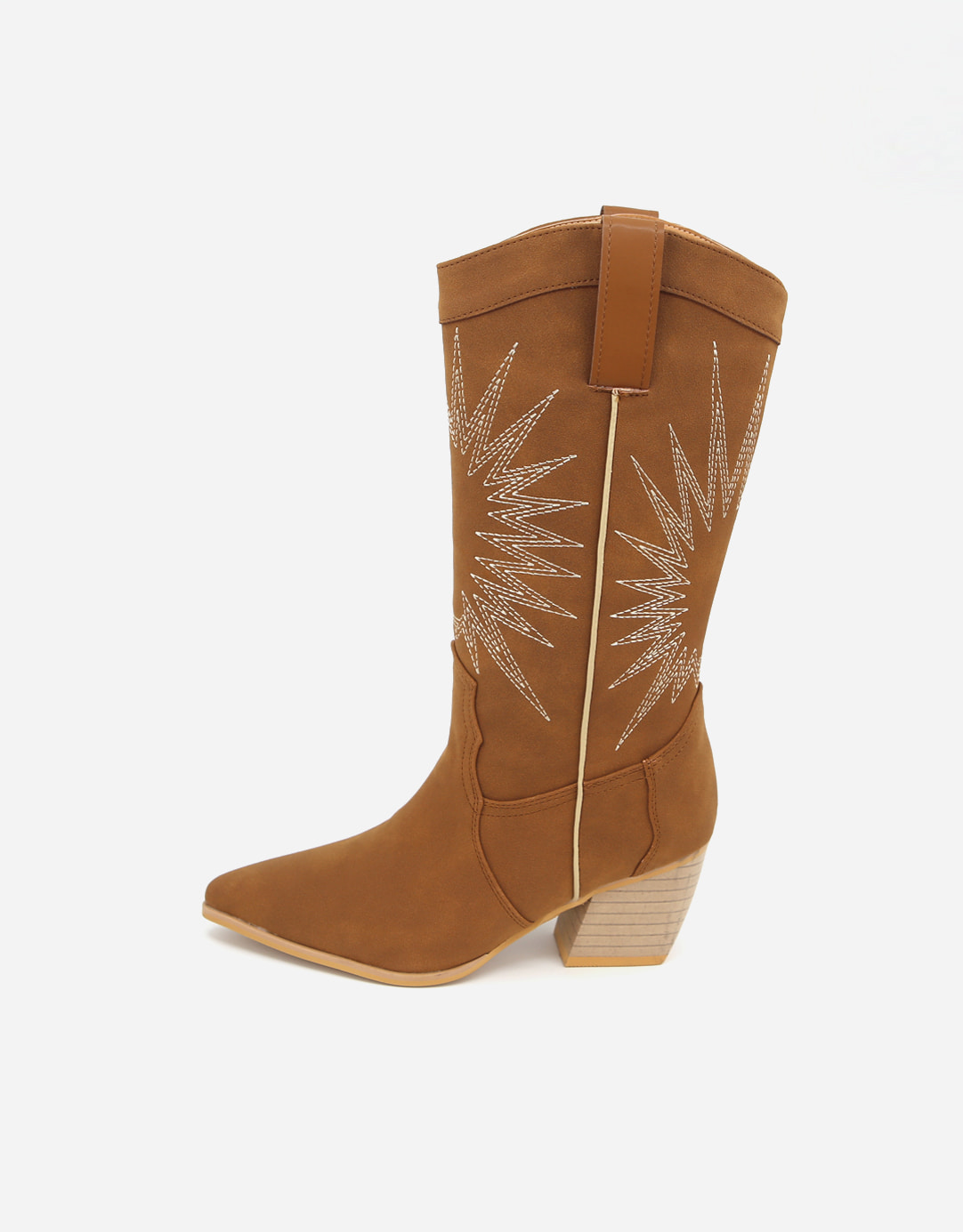 EMBROIDERY WESTERN MIDDLE BOOTS