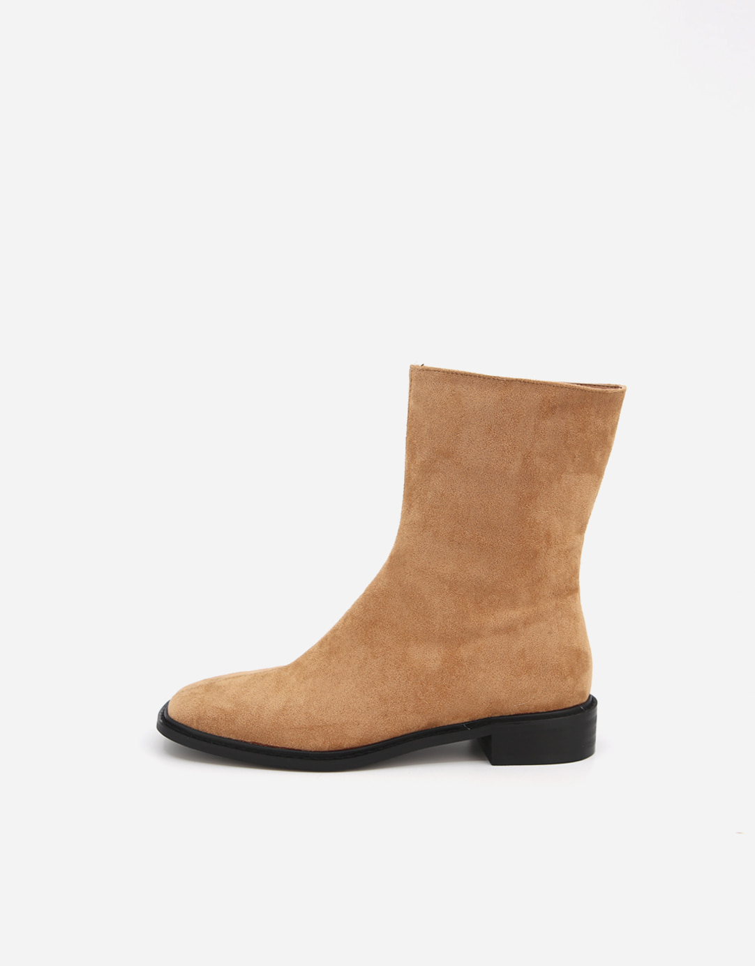 CASUAL SUEDE SQUARE ANKLE BOOTS