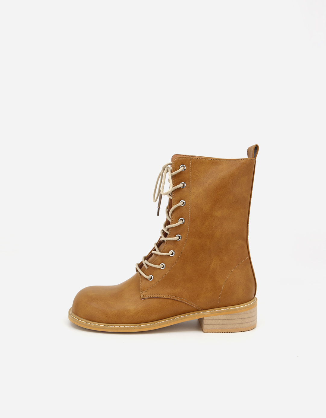MANNISH LACE UP MIDDLE BOOTS