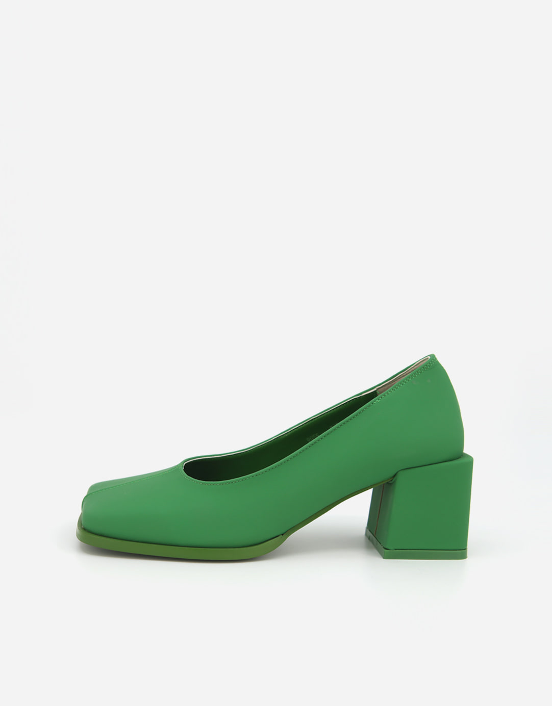 SQUARE COLOR MIDDLE HEEL