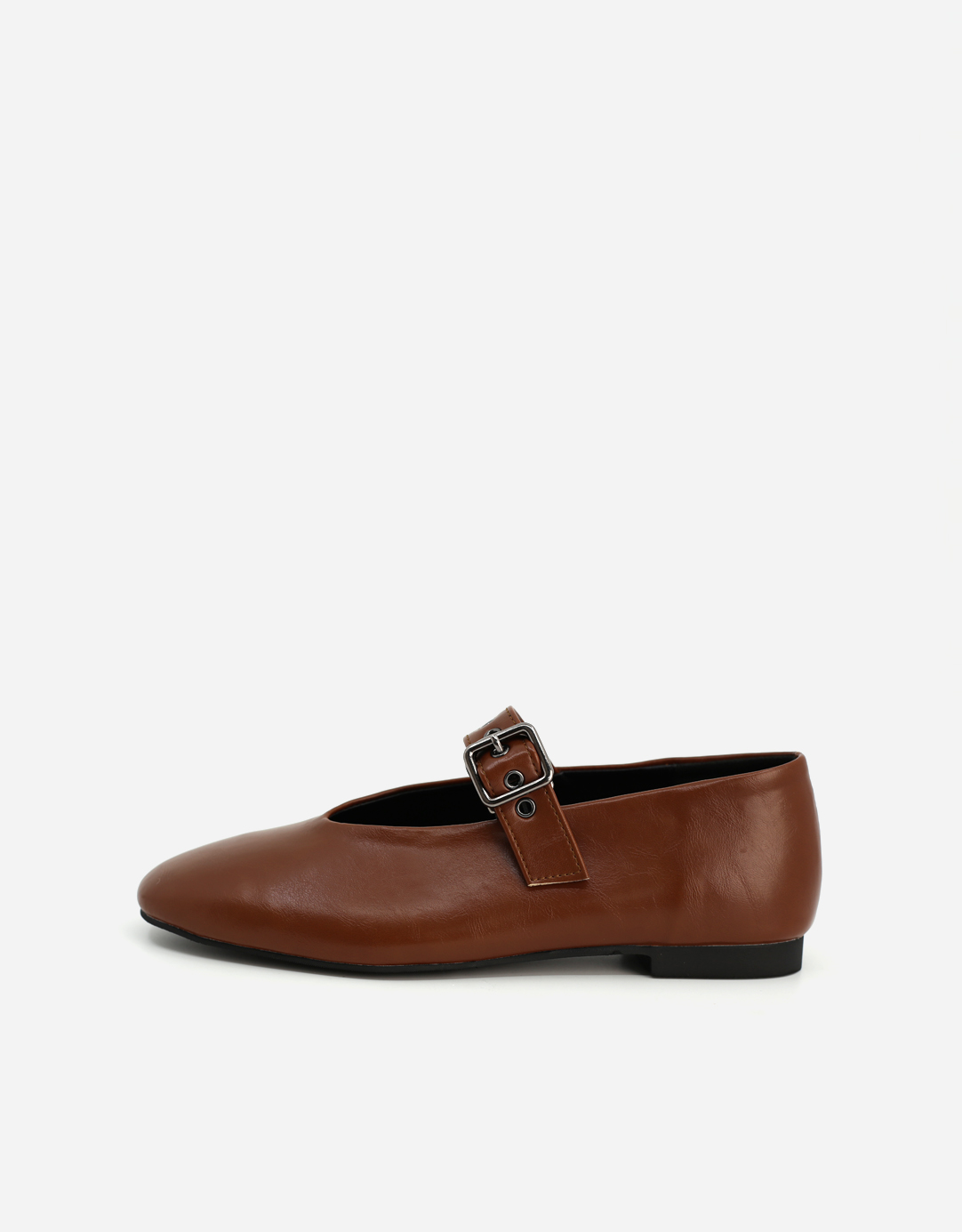 BROWN MARY JANE FLAT LOAFER