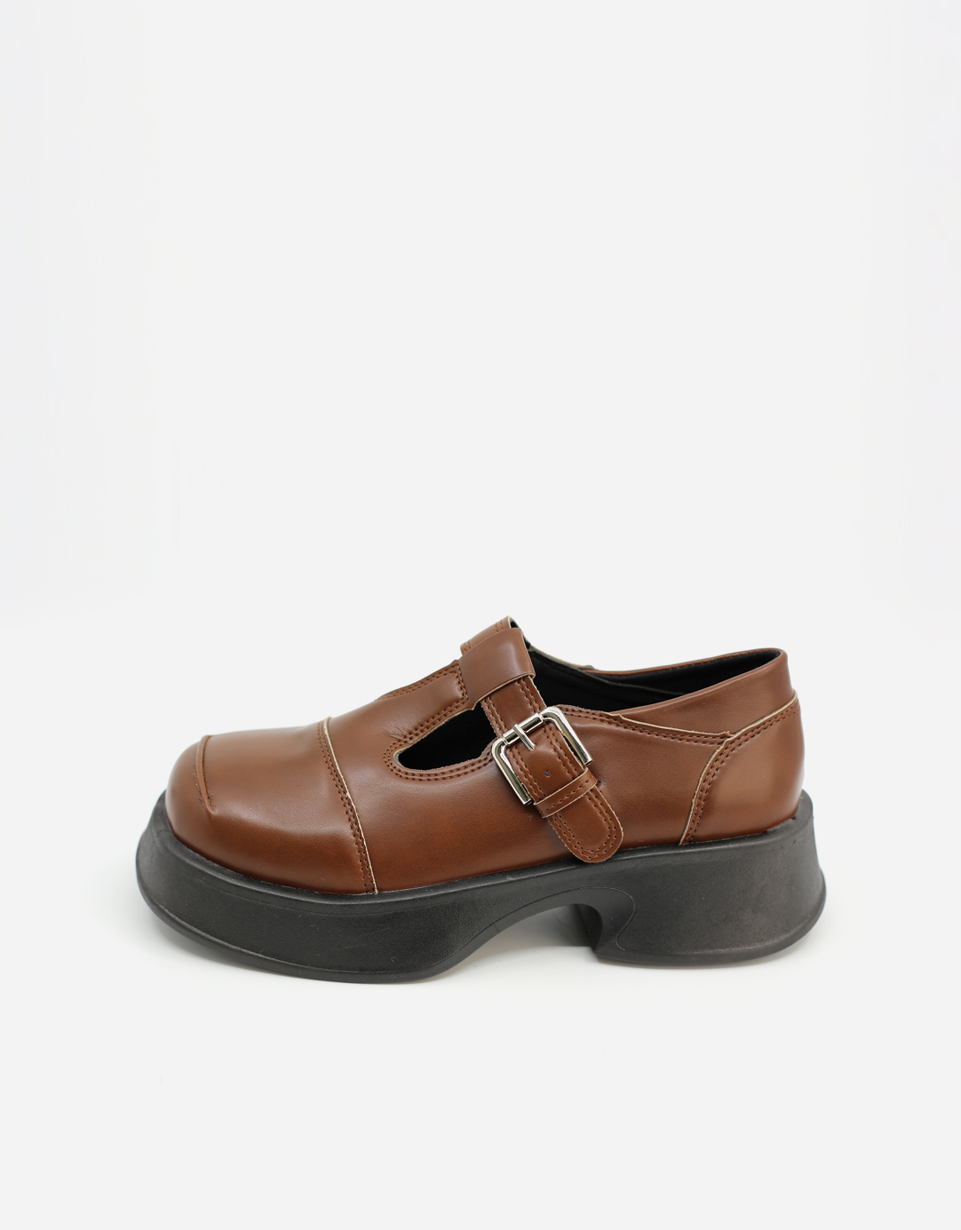 BROWN MINIMAL MARY JANE LOAFER