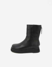 ROUND ZIPPER ANKLE BOOTS