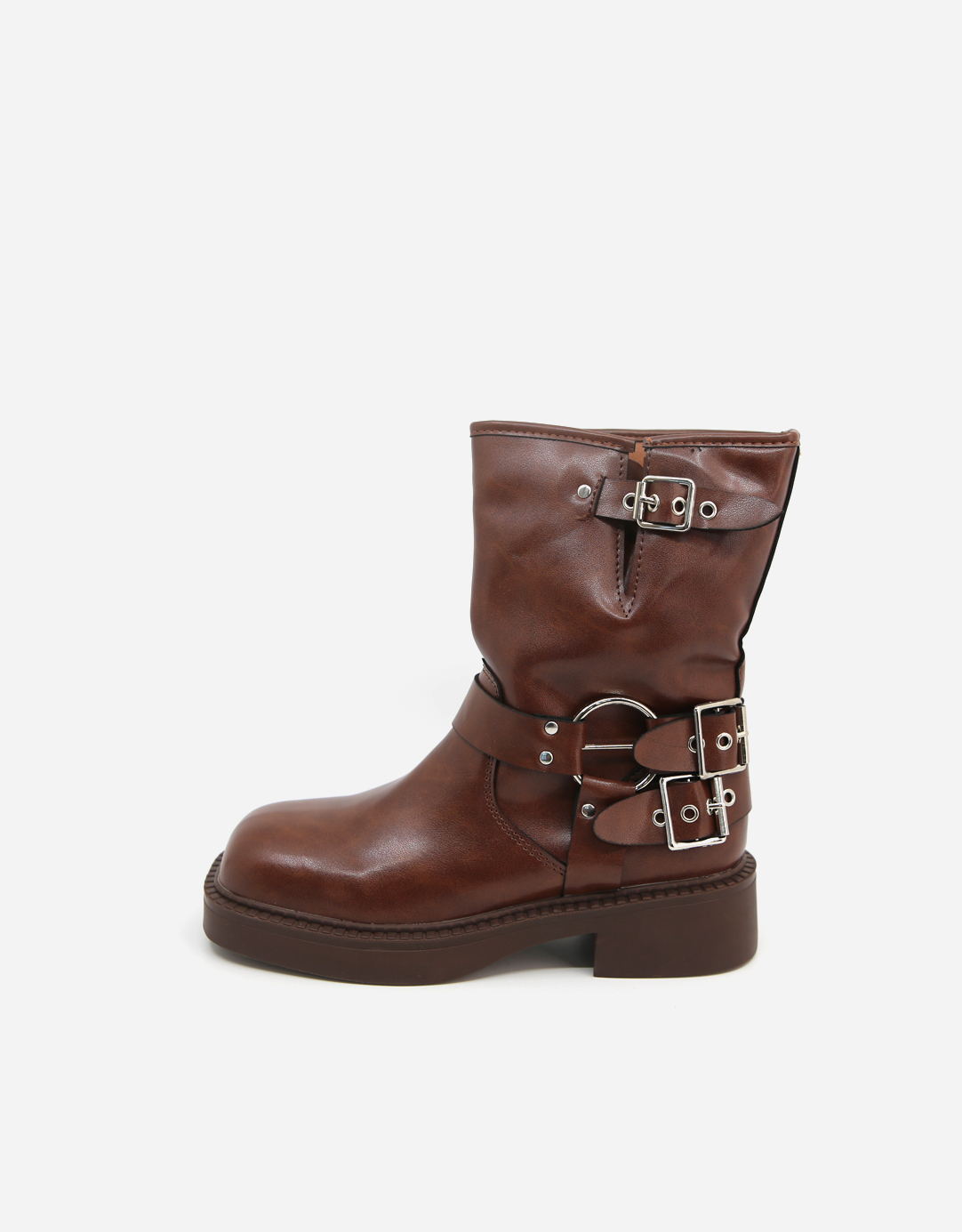 BUCKLE MIDDLE HALF BOOTS