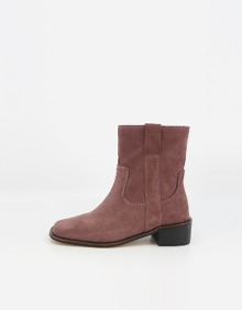 SQUARE SUEDE ANKLE BOOTS