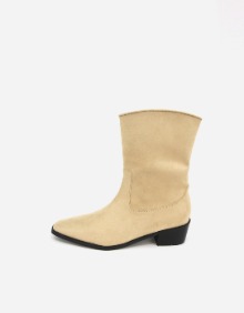 SCOTCH SUEDE WESTERN ANKLE BOOTS