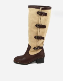 BUCKLE LAYERED UNIQUE LONG BOOTS