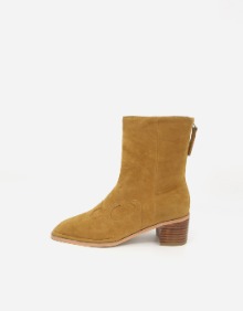 SUEDE WESTERN ANKLE BOOTS